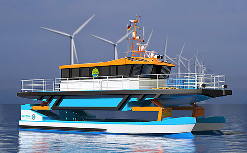 Innovative crew transfer vessel with suspension system - Ship & Offshore